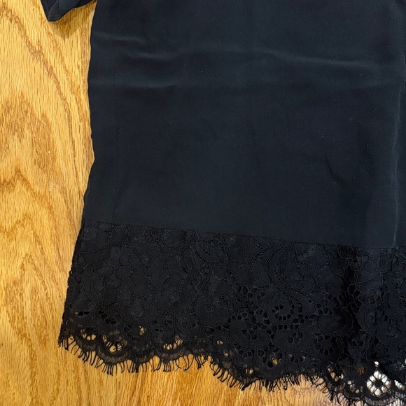 Madewell Black shoulderless blouse with lace hem - Picture 3 of 5